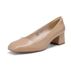 Dream Pairs New Block Heel Square Toe Comfort Dress Slip On Pump Shoes Size 9